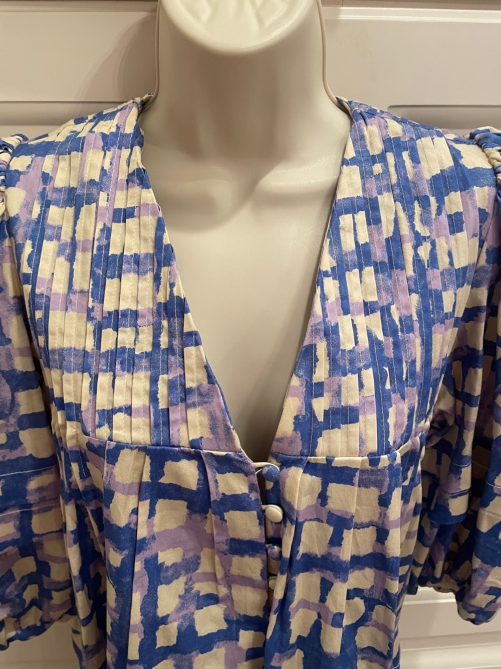 Hunter Bell blue cobblestone Jenkins dress sz M - Picture 4 of 8